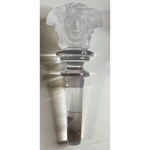 Authentic Rosenthal x Versace “Medusa Lumiere” wine bottle stopper crystal NIB
